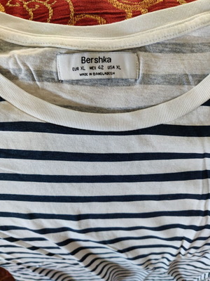 Κοντομάνικο Zara XL ριγέ σαν καινούργιο, άσπρο και μπλε