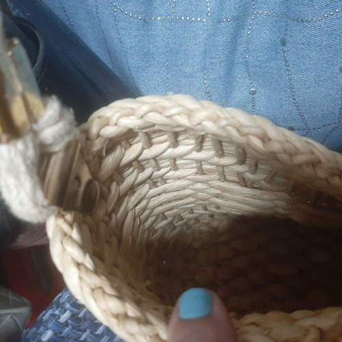 Summer handmade straw shoulder bag used