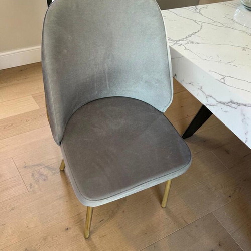 Dining Chair with Gold Metal Legs 50x90cm New
