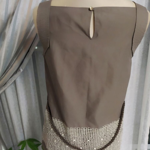 Brown blouse new with cord, size 38