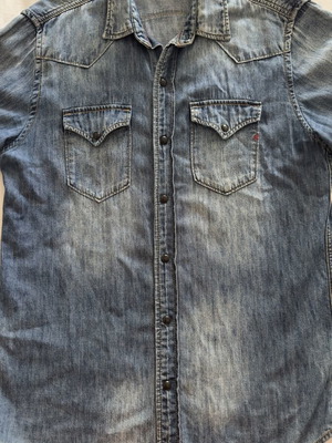 Replay women's denim shirt large like new, blue