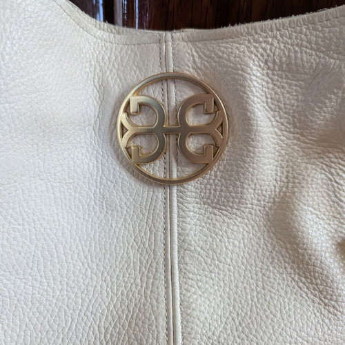 Bonendis leather shoulder bag used, white