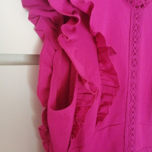 Shein summer dress midi fuchsia like new, size L