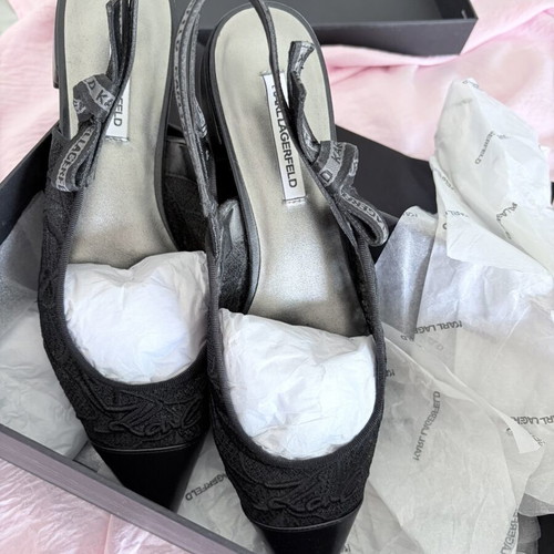 Karl Lagerfeld Ballet Flats Like New Black Size 38