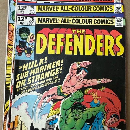 Marvel Comics The Defenders 5 issues set like new, vintage English