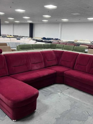 Red SC Classic corner sofa new with sleep function and electric recliner