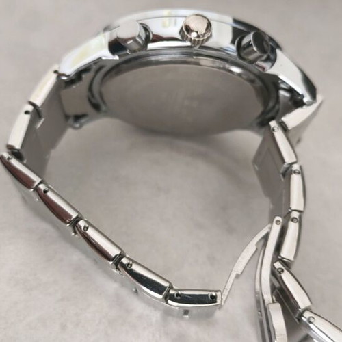 Emporio Armani men's watch used, silver with mark