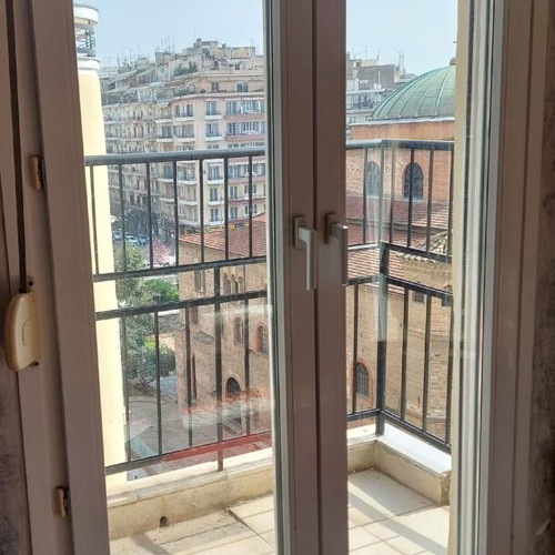 Glass double door like new, tinted, white frame, premium construction