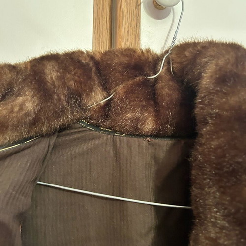 Vintage synthetic Italian fur bolero size 46 like new, brown, AB/SOUL