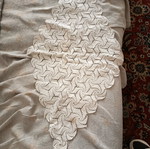 Beige doily diamond-shaped like new
