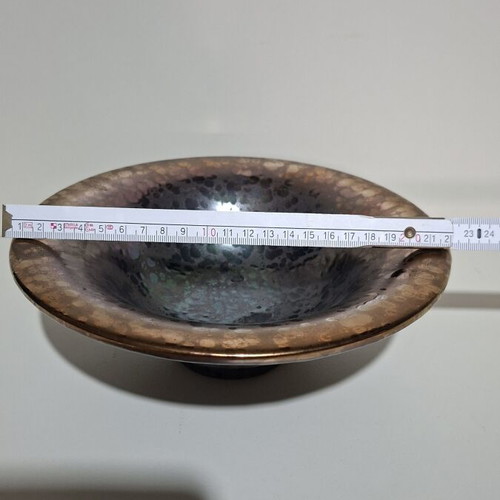 Ceramic table decor with dark and copper iridescent finish like new