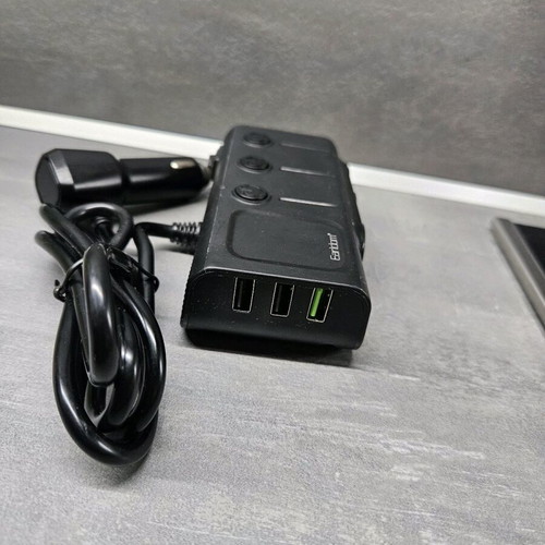 Car power splitter with USB and Type C ports like new