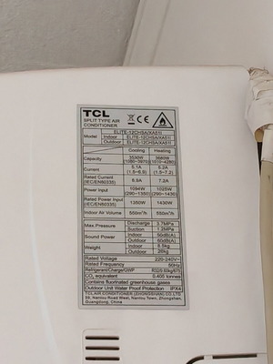TCL Elite-12CHSA/XA51I air conditioner 12000 BTU