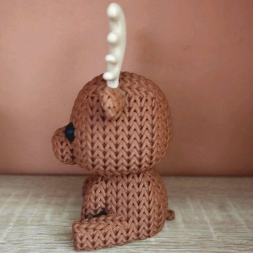 3D printed deer figure new made of solid material