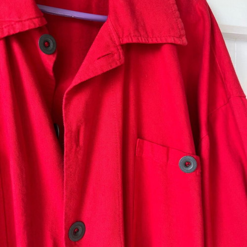 Unisex spring jacket red like new, cotton