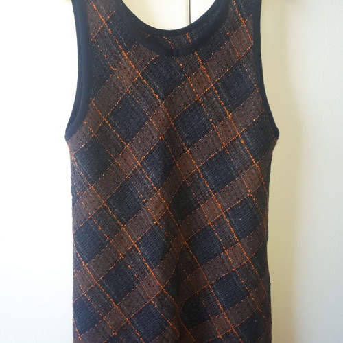 Badila coat with checked dress size medium like new, multicolor