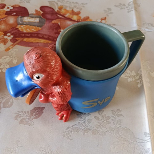 Collectible 3D Sydney 2000 Olympic Games mugs used, set of two