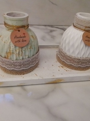 Plaster decoration set for home or baptism like new