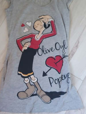 Nightdress Olive Oyl Popeye Oysho like new, gray, size S