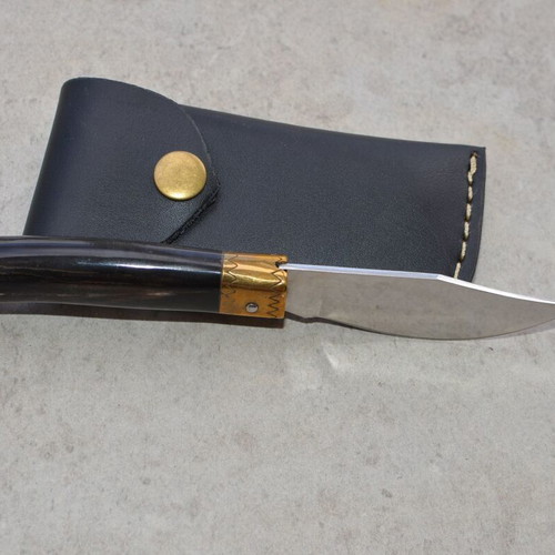 Handmade Folding Knife Stainless Steel Buffalo Horn Handle new