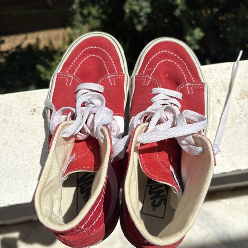 Vans high sneakers, red, size 38.5