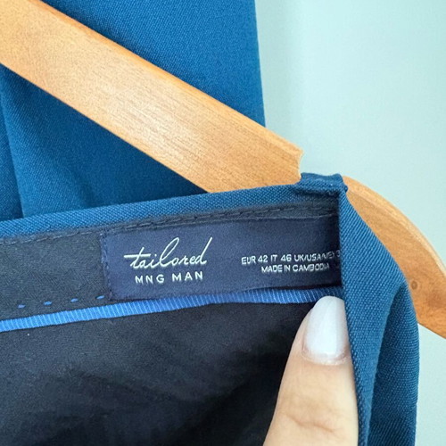 Mango men's suit like new, blue turquoise