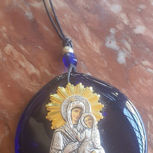 Virgin Mary lucky charm icon