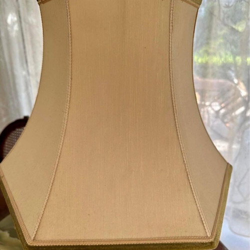 Office set with lampshade lamp, letter holder base and vintage ashtray like new