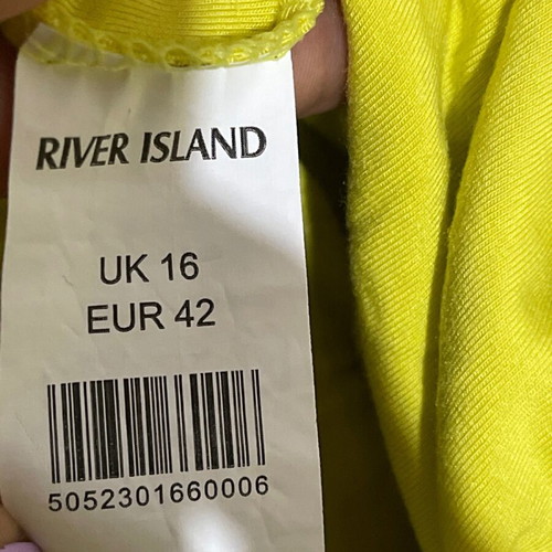 Women's elastic midi dress River Island used, yellow, size 42