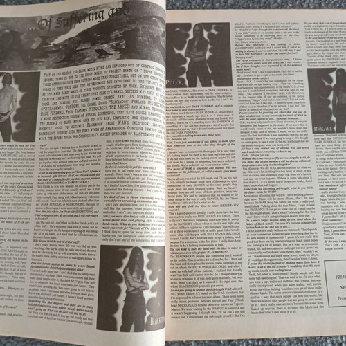 Wormgear #7 fanzine 1998 like new, metal music