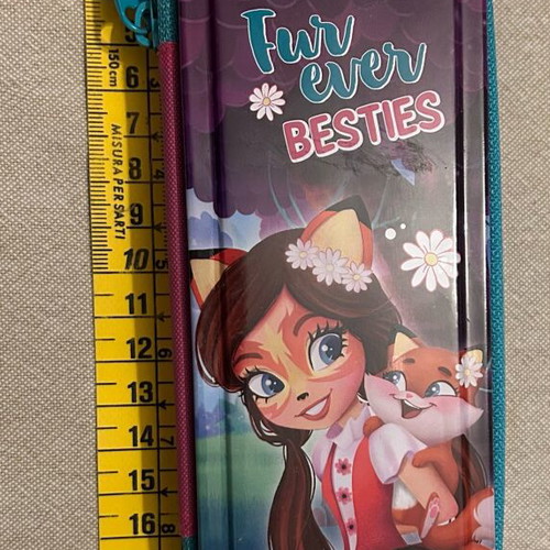 Mattel Enchantimals Metal School Pencil Case like new