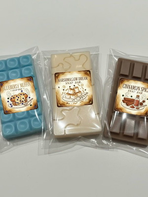 Μίνι snap bars, σετ 3, φυτικό κερί