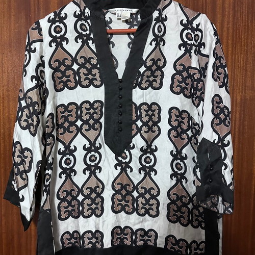 Zara women's blouse black with 3/4 sleeve size M like new