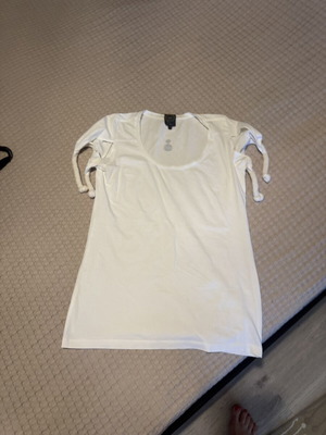 Access white blouse like new with corded sleeves