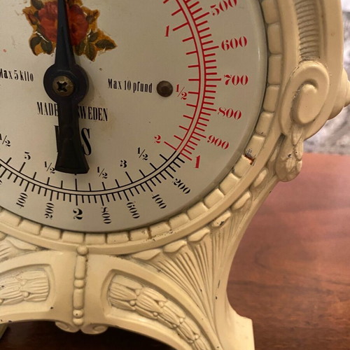 EKS 5 Kar Mechanical Kitchen Scale like new, vintage Art Nouveau style