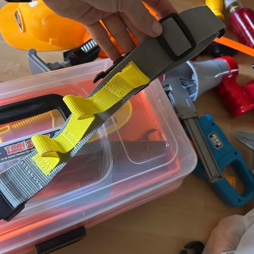 Children's tool kit used, large case with compressor and accessories