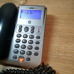 Thomson wired phone used, silver, fully functional