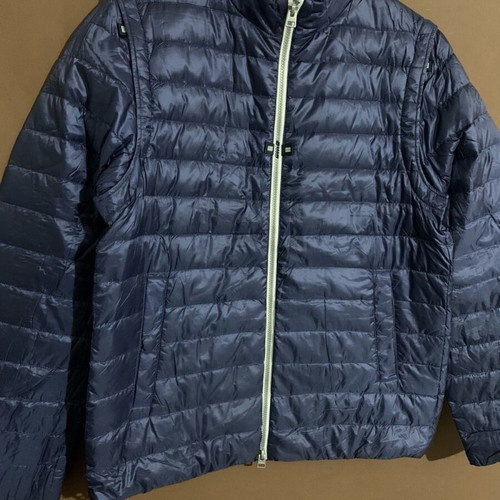 Herno puffer jacket with removable sleeves like new, blue, size 52