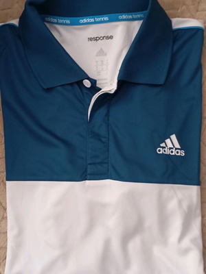 Adidas tennis ανδρικό μπλουζάκι μέγεθος M σαν καινούργιο, άσπρο και μπλε