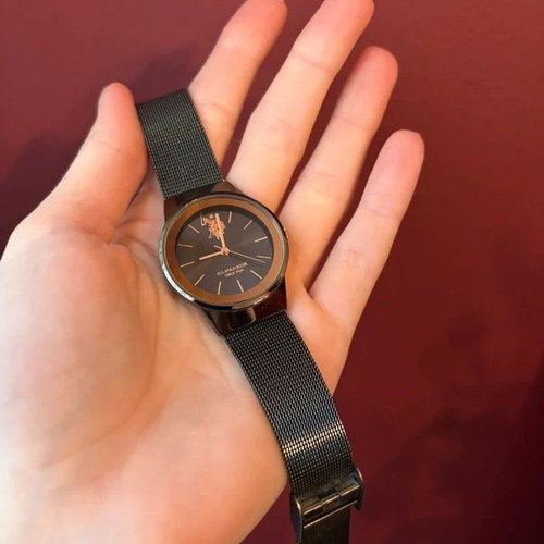 U.S. Polo Assn Women's Watch Black with Rose Gold, Like New