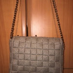 Handmade beige crossbody women's bag like new