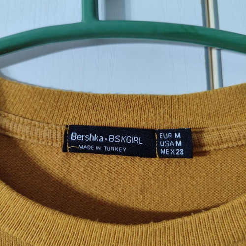 Bershka girl medium blouse like new, yellow and beige