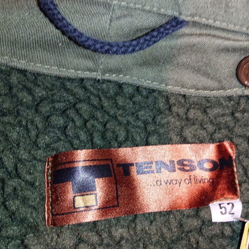 Tenson coat like new, green, with removable lining and hood