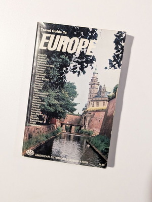 AAA Travel Guide to Europe 1985 used, vintage travel book
