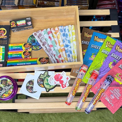 Exotic Bros Honeypuff Pack new with flavored hemp wraps and accessories