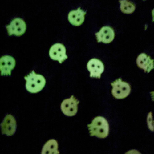 Glow in the Dark Skull T-Shirt 100% Cotton Size M Like New