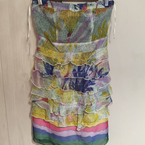 Deby Debo NoM strapless dress with multicolor tulle, like new