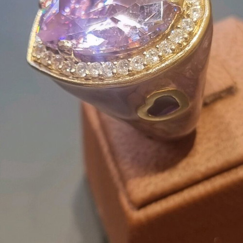 Silver 925 ring with enamel and yellow gold plating k24 new