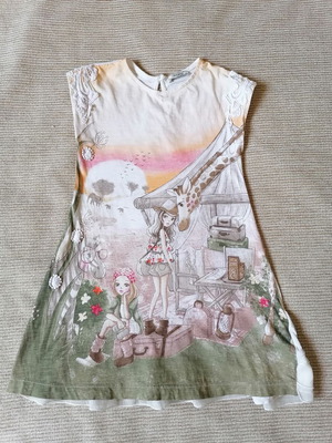 Mayoral dress for girl 7 years like new, 100% cotton