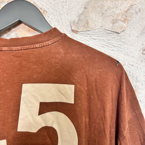 Oversized ASOS T-shirt brown with 4505 print, size S used